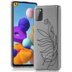 iMoshion Design hoesje Samsung Galaxy A21s - Blad - Transparant