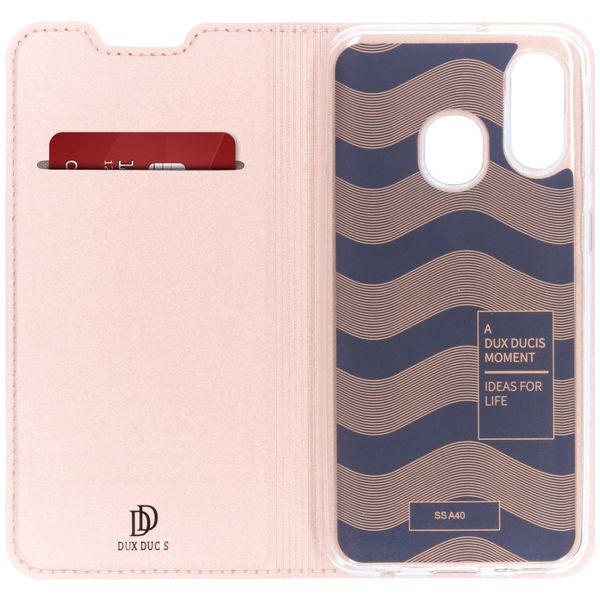 Dux Ducis Slim Softcase Bookcase Samsung Galaxy A40 - Rosé Goud