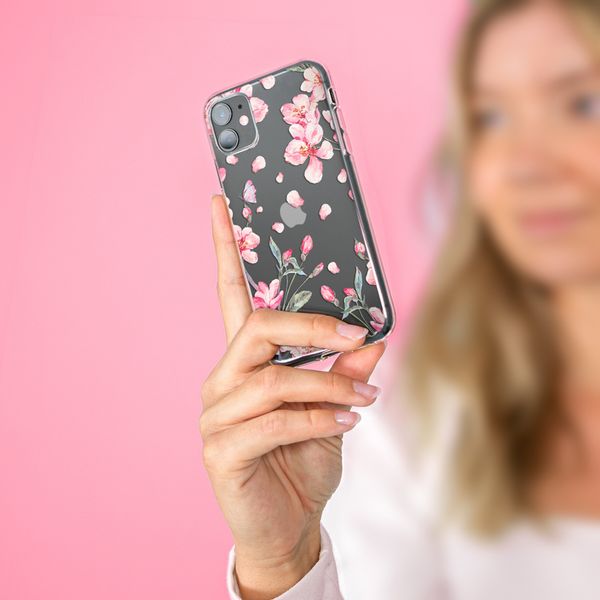 iMoshion Design hoesje iPhone Xr - Bloem - Roze