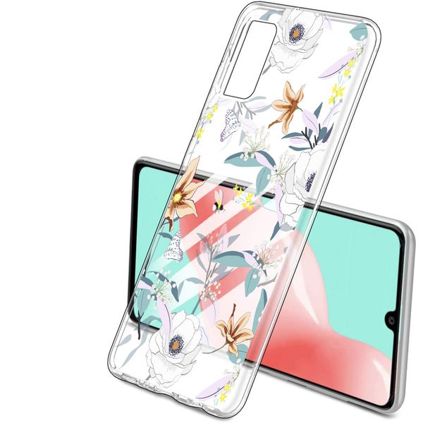 iMoshion Design hoesje Samsung Galaxy A41 - Bloem - Wit