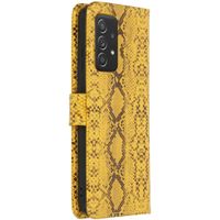 Slangenprint Bookcase Samsung Galaxy A52(s) (5G/4G) - Geel