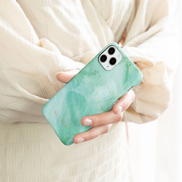 Selencia Maya Fashion Backcover iPhone 12 (Pro) - Marble Green