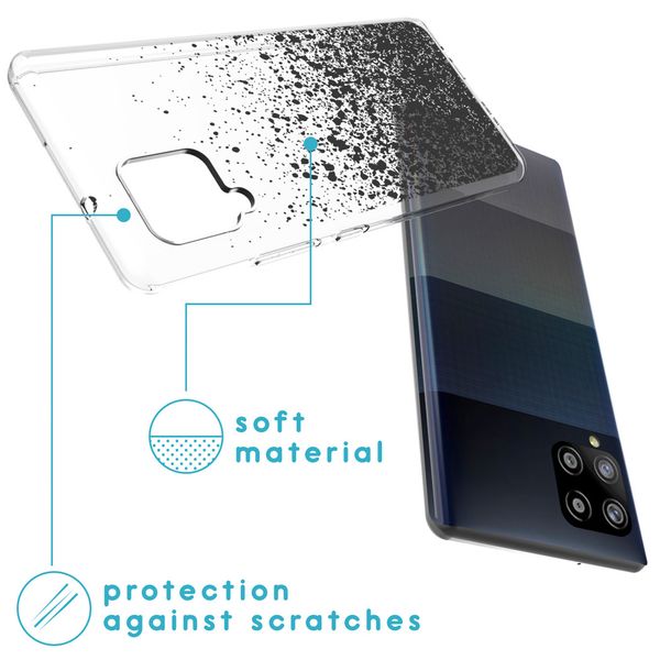 iMoshion Design hoesje Samsung Galaxy A42 - Spetters - Zwart