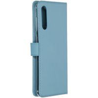 Selencia Echt Lederen Bookcase Samsung Galaxy A50 / A30s - Lichtblauw