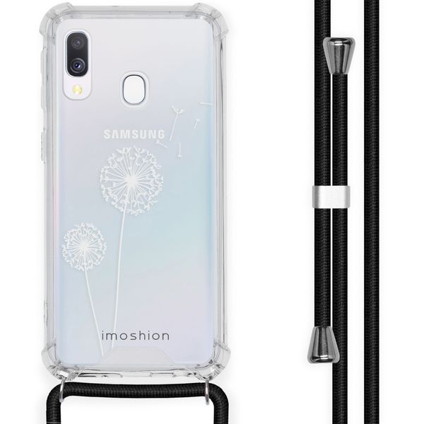 iMoshion Design hoesje met koord Samsung Galaxy A40 - Paardenbloem - Wit