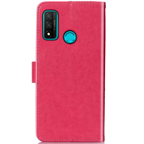 Klavertje Bloemen Bookcase Huawei P Smart (2020) - Fuchsia