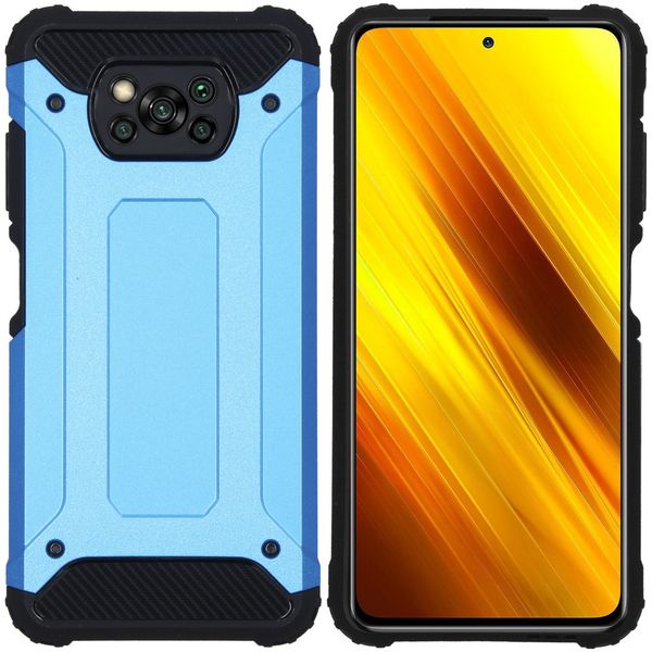 iMoshion Rugged Xtreme Backcover Xiaomi Poco X3 (Pro) - Lichtblauw