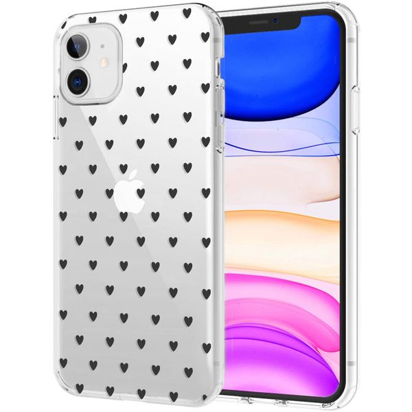 iMoshion Design hoesje iPhone 11 - Hartjes - Zwart