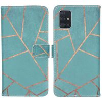 iMoshion Design Softcase Bookcase Samsung Galaxy A51 - Blue Graphic