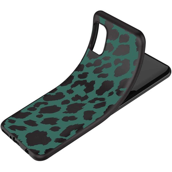 iMoshion Design hoesje Samsung Galaxy A71 - Luipaard - Groen / Zwart