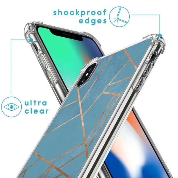 iMoshion Design hoesje met koord iPhone X / Xs - Grafisch Koper