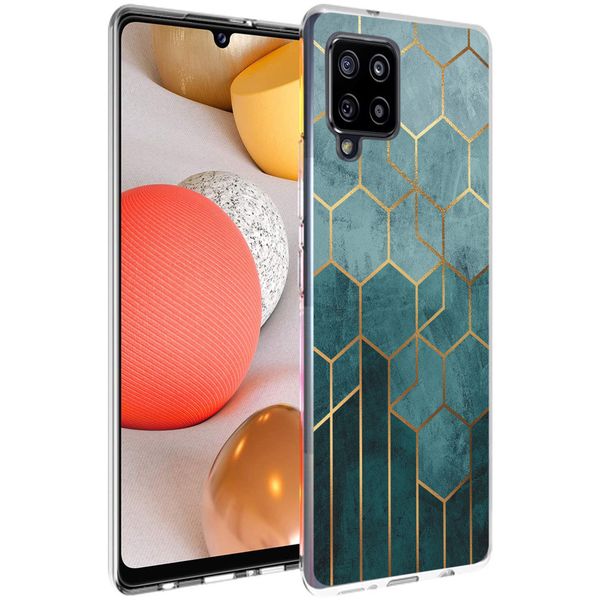 iMoshion Design hoesje Samsung Galaxy A42 - Patroon - Groen