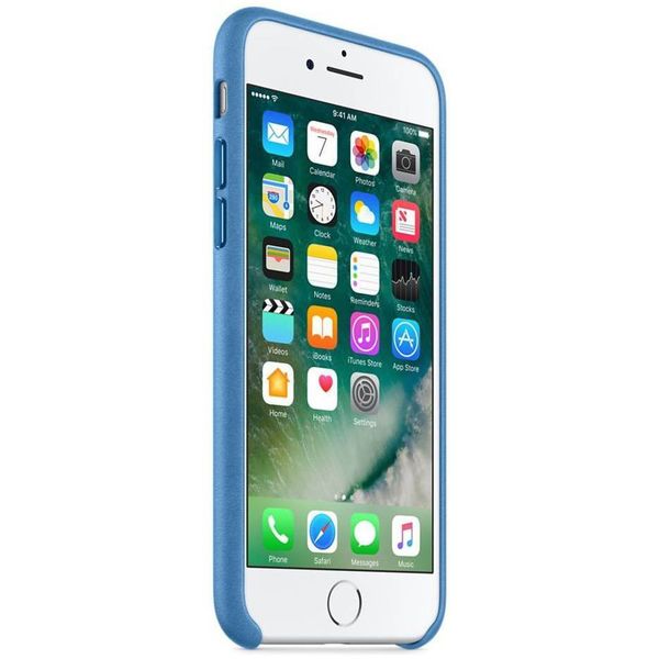 Apple Leather Backcover iPhone SE (2022 / 2020) / 8 / 7 - Sea Blue