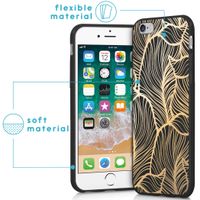 iMoshion Design hoesje iPhone 6 / 6s - Bladeren / Zwart