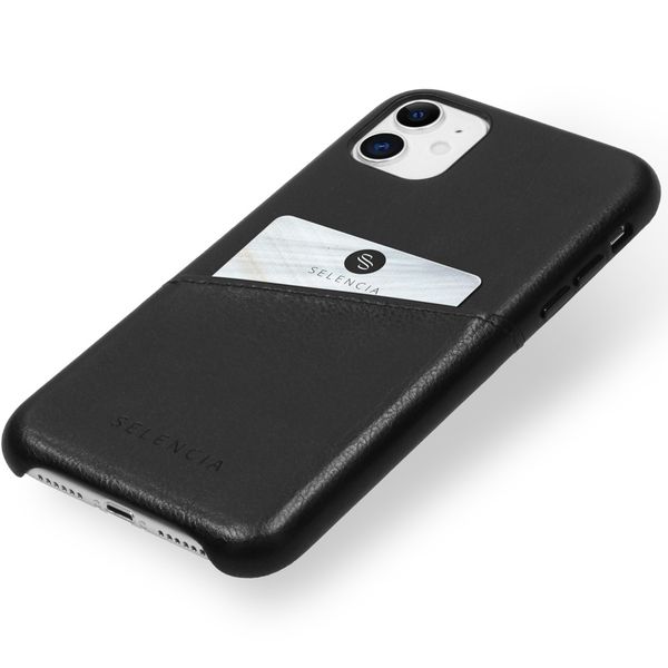 Selencia Vayu Vegan Lederen Backcover iPhone 11 - Zwart