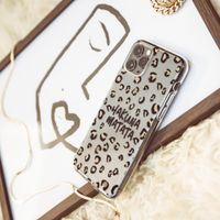 iMoshion Design hoesje iPhone 12 (Pro) - Luipaard - Bruin / Zwart