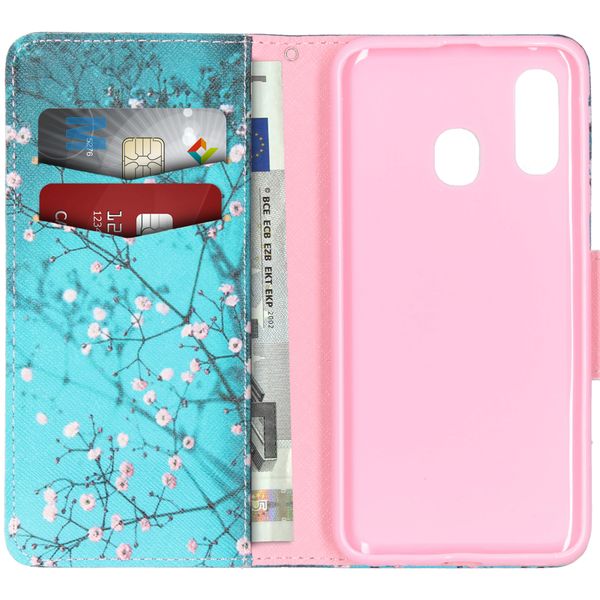 Design Softcase Bookcase Samsung Galaxy A40 - Bloesem