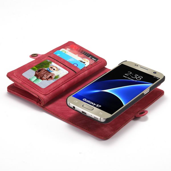 CaseMe Luxe Lederen 2 in 1 Portemonnee Bookcase Samsung Galaxy S7