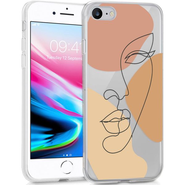 iMoshion Design hoesje iPhone SE (2022 / 2020) / 8 / 7  - Gezicht - Multicolor