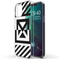 iMoshion Design hoesje iPhone 12 (Pro) - Grafisch - Kruis - Transparant