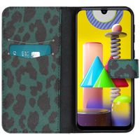 iMoshion Design Softcase Bookcase Samsung Galaxy M31 - Green Leopard