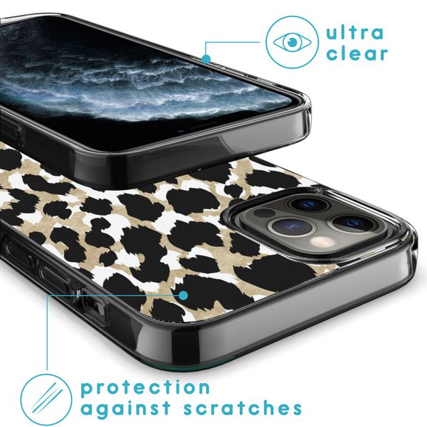 iMoshion Design hoesje iPhone 12 (Pro) - Luipaard / Zwart