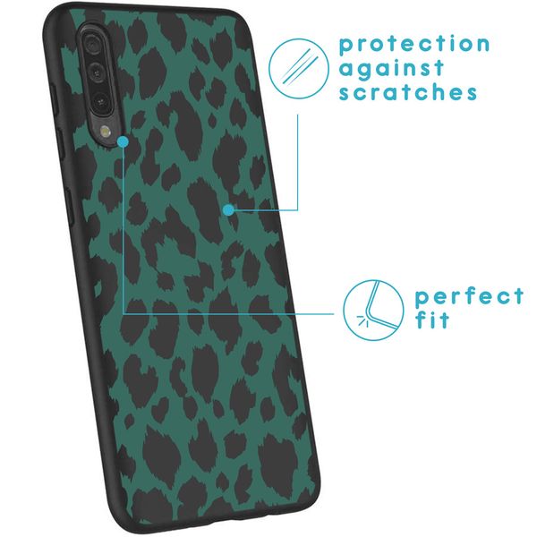 iMoshion Design hoesje Galaxy A50 / A30s - Luipaard - Groen / Zwart