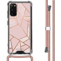 iMoshion Design hoesje met koord Samsung Galaxy S20 - Grafisch Koper - Roze / Goud