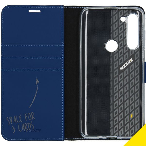 Accezz Wallet Softcase Bookcase Motorola Moto G8 Power - Blauw