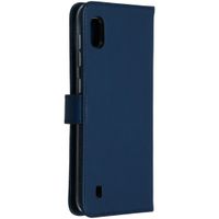 Selencia Echt Lederen Bookcase Samsung Galaxy A10 - Blauw