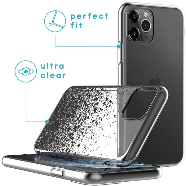 iMoshion Design hoesje iPhone 11 Pro - Spetters - Zwart