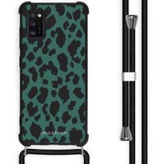 iMoshion Design hoesje met koord Samsung Galaxy A41 - Luipaard - Groen / Zwart