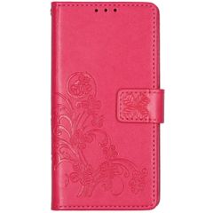 Klavertje Bloemen Bookcase Nokia 4.2 - Fuchsia