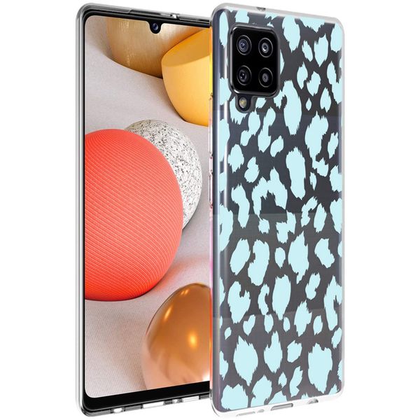 iMoshion Design hoesje Samsung Galaxy A42 - Luipaard - Blauw