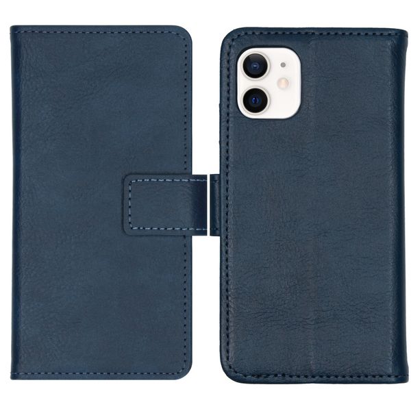 iMoshion Luxe Bookcase iPhone 12 Mini - Donkerblauw