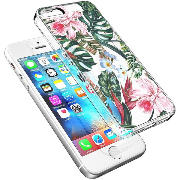 iMoshion Design hoesje iPhone 5 / 5s / SE - Jungle - Groen / Roze