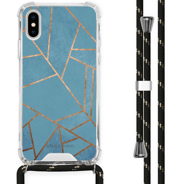 iMoshion Design hoesje met koord iPhone X / Xs - Grafisch Koper