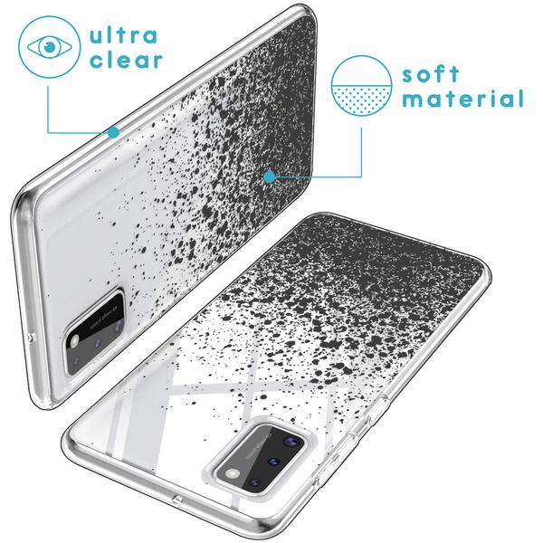 iMoshion Design hoesje Samsung Galaxy A41 - Spetters - Zwart