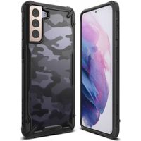 Ringke Fusion X Backcover Samsung Galaxy S21 - Camo Zwart