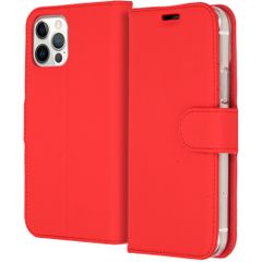 Accezz Wallet Softcase Bookcase iPhone 12 (Pro) - Rood