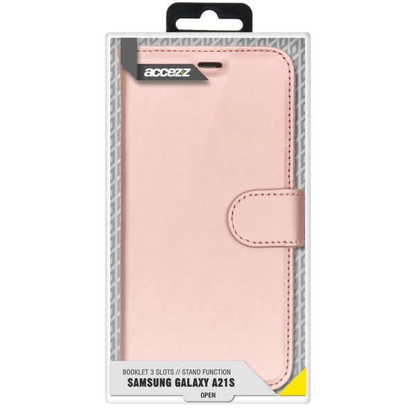 Accezz Wallet Softcase Bookcase Samsung Galaxy A21s - Rosé Goud