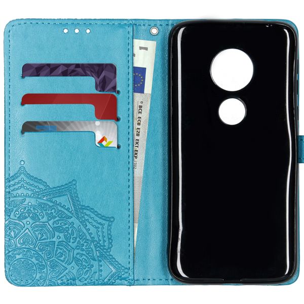 Mandala Bookcase Motorola Moto G7 Play - Turquoise