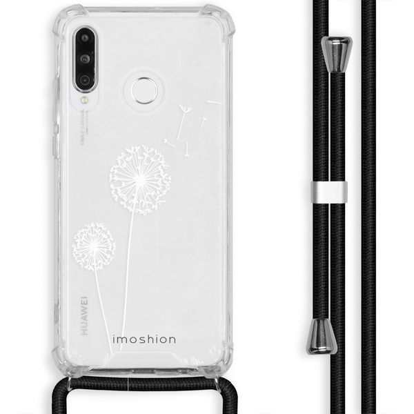 iMoshion Design hoesje met koord Huawei P30 Lite - Paardenbloem - Wit