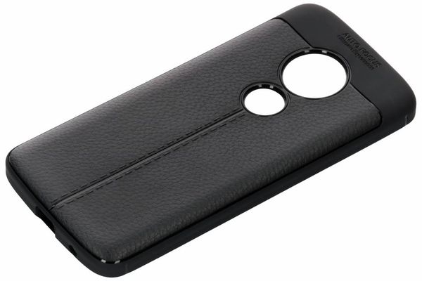 Lederen Backcover met stiksel Motorola Moto E5 / G6 Play