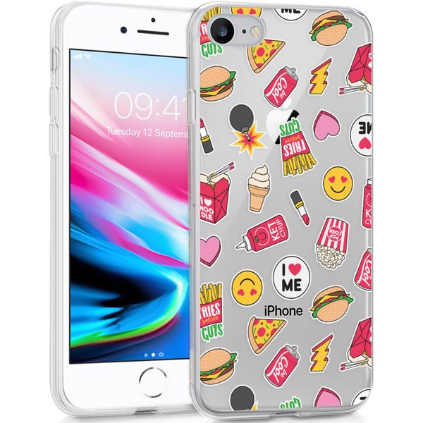 iMoshion Design hoesje iPhone SE (2022 / 2020) / 8 / 7  - Fastfood - Multicolor