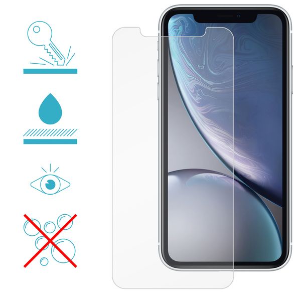 iMoshion Softcase Backcover + Glass Screenprotector iPhone Xr