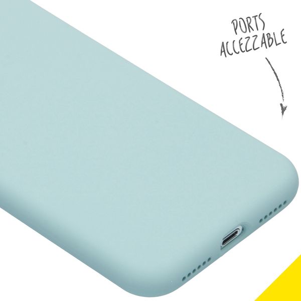 Accezz Liquid Silicone Backcover iPhone Xs / X - Sky Blue