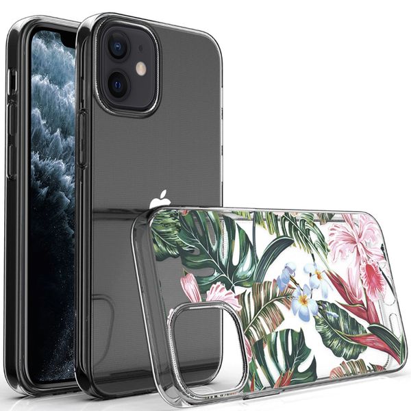 iMoshion Design hoesje iPhone 12 Mini - Jungle - Groen / Roze