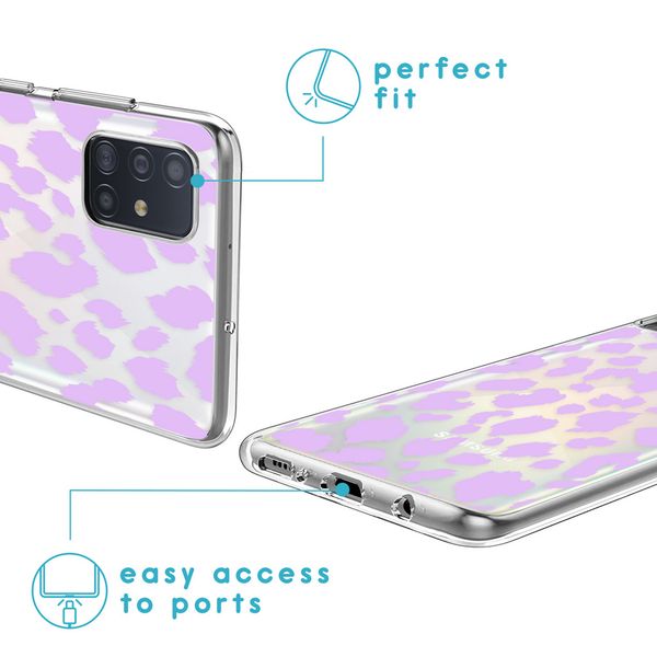 iMoshion Design hoesje Samsung Galaxy A51 - Luipaard - Paars