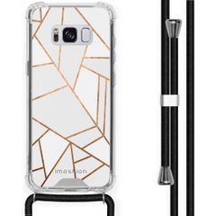 iMoshion Design hoesje met koord Samsung Galaxy S8 - Grafisch Koper - Wit / Goud